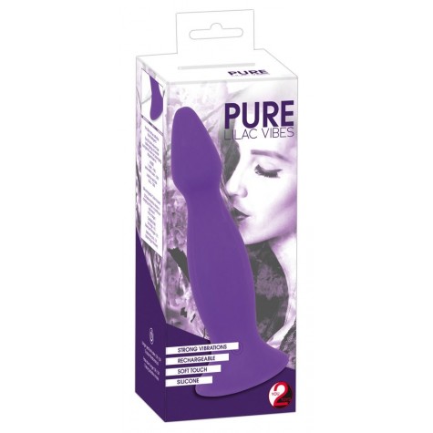 Фиолетовая анальная вибропробка Pure Lilac Vibes - 18 см.