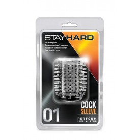 Прозрачная насадка с шипами STAY HARD COCK SLEEVE 01 CLEAR