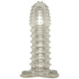 Прозрачная насадка с шипиками Cristal Condom - 12,5 см.